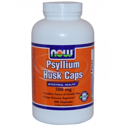 NOW Psyllium Husk 500 mg - 500 Capsules