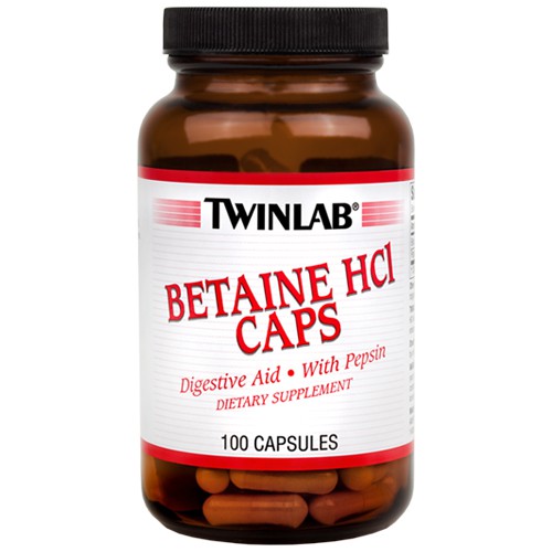 TwinLab Betaine HCL Caps 100 Capsules