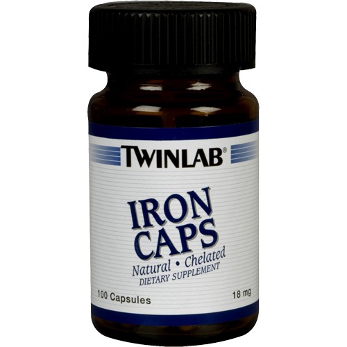 TwinLab Iron Caps 18mg - 100 Capsules