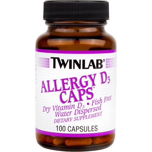 TwinLab Allergy D3 Caps 400 IU - 100 Capsules
