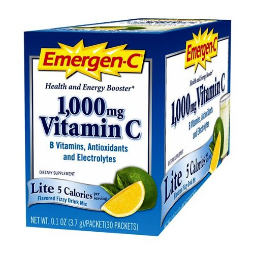 Alacer Emergen-C Lite Citrus Lemon-Lime - 30 Packets