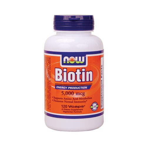 NOW Biotin (5000 mcg) - 120 Vcaps