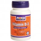 NOW Vitamin D-3 5,000 IU - 120 Softgels