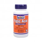 NOW Folic Acid with Vitamin B-12 (800 mcg) - 250 Tablets